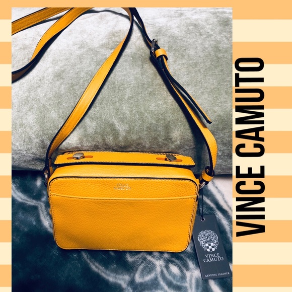 Vince Camuto Handbags - 💛Vince Camuto Mustard Leather Crossbody Bag NWT💛